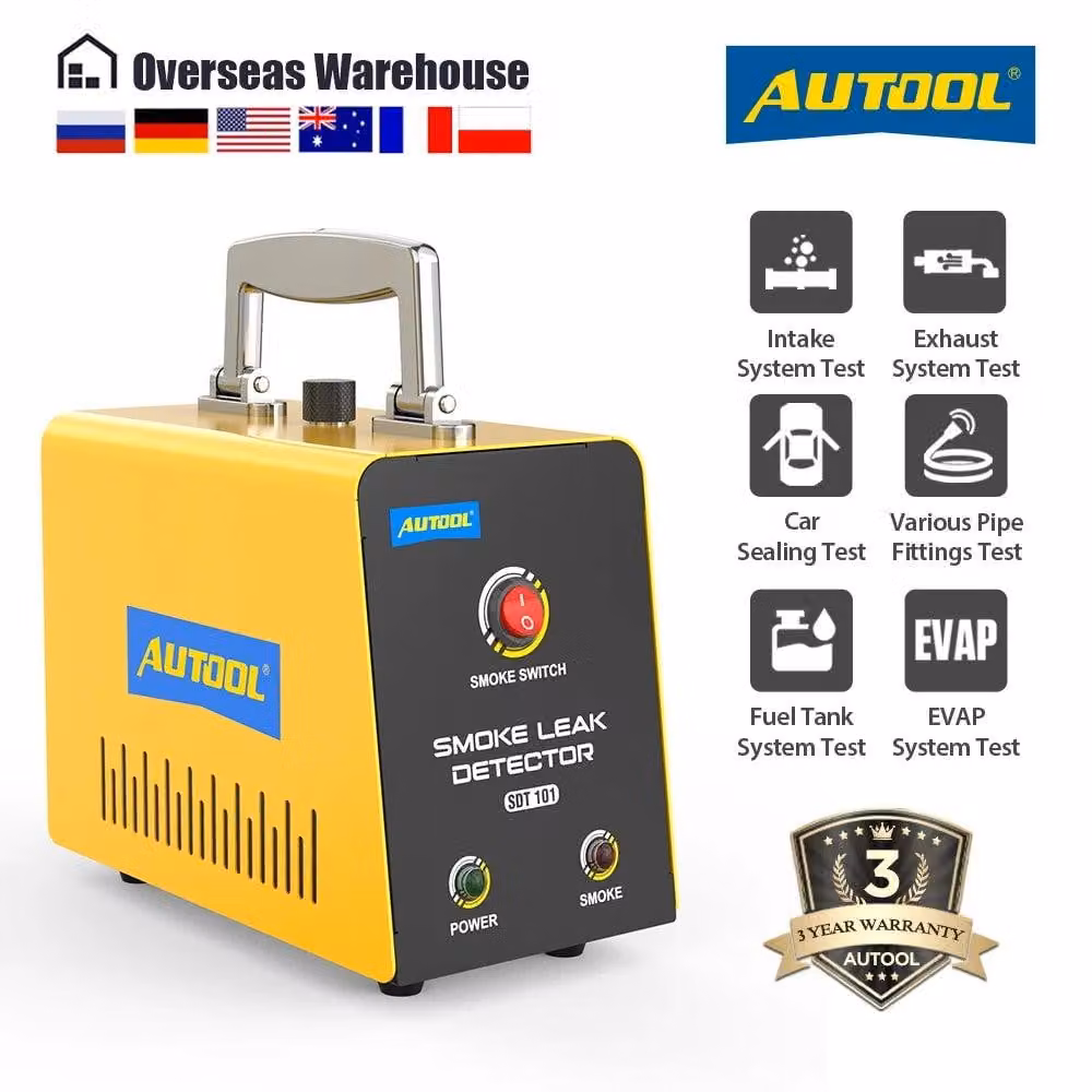 Rilevatore di perdite per auto - Strumento diagnostico per tubazioni del carburante EVAP a 12V - Generatore di fumo