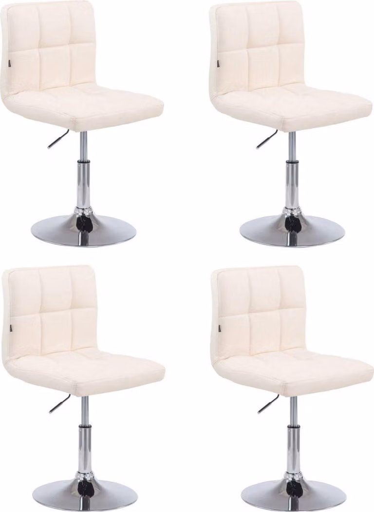 set da salotto 4 pezzi - set solido e confortevole - Pelle finta, design a pulizia rapida | colore: crema