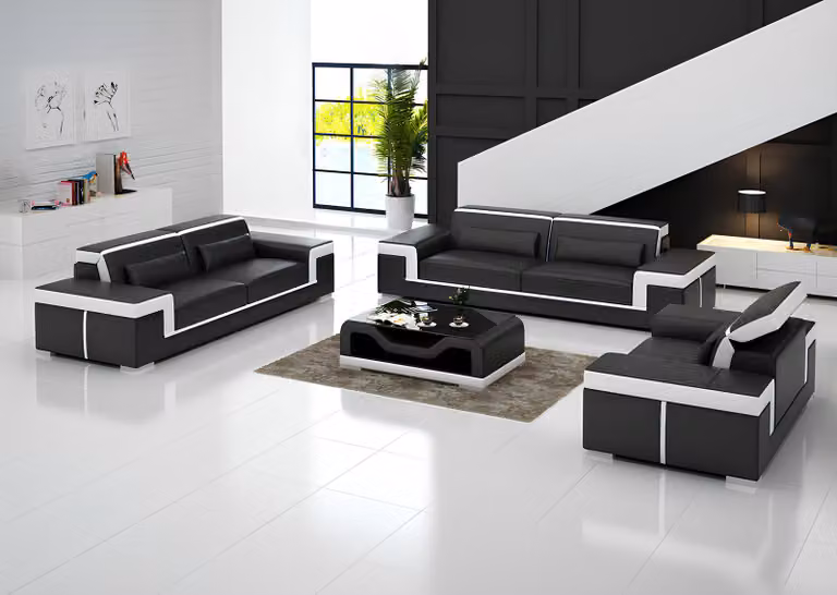 Ledersofa Sofagarnitur 32 Sitzer Set Garnitur Polstersofa Couch Designer Gruppe