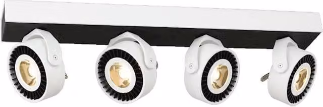 Plafoniera a barra LED Milagro ML3843 con 4 faretti orientabili, luce bianca calda 3000K, 40W