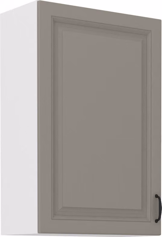 Armadietto superiore alto SOPHIA - larghezza 60 cm, grigio chiaro / bianco