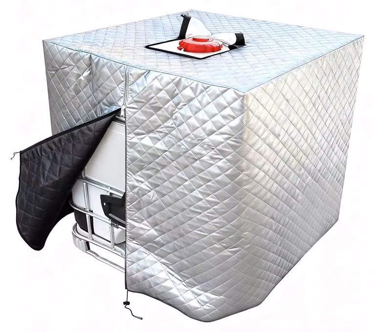 Copertura per serbatoio IBC, protezione antigelo, dimensioni 120 x 100 x 116 cm, con chiusura a zip