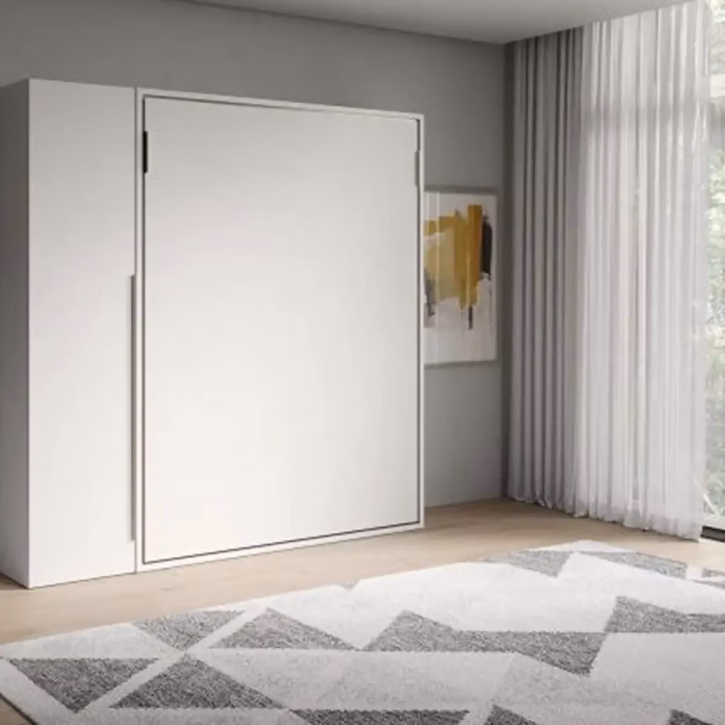 Letto matrimoniale francese a scomparsa Versia Kivio con armadio a 1 anta bianco L/P: 140 x 200 cm – 2
