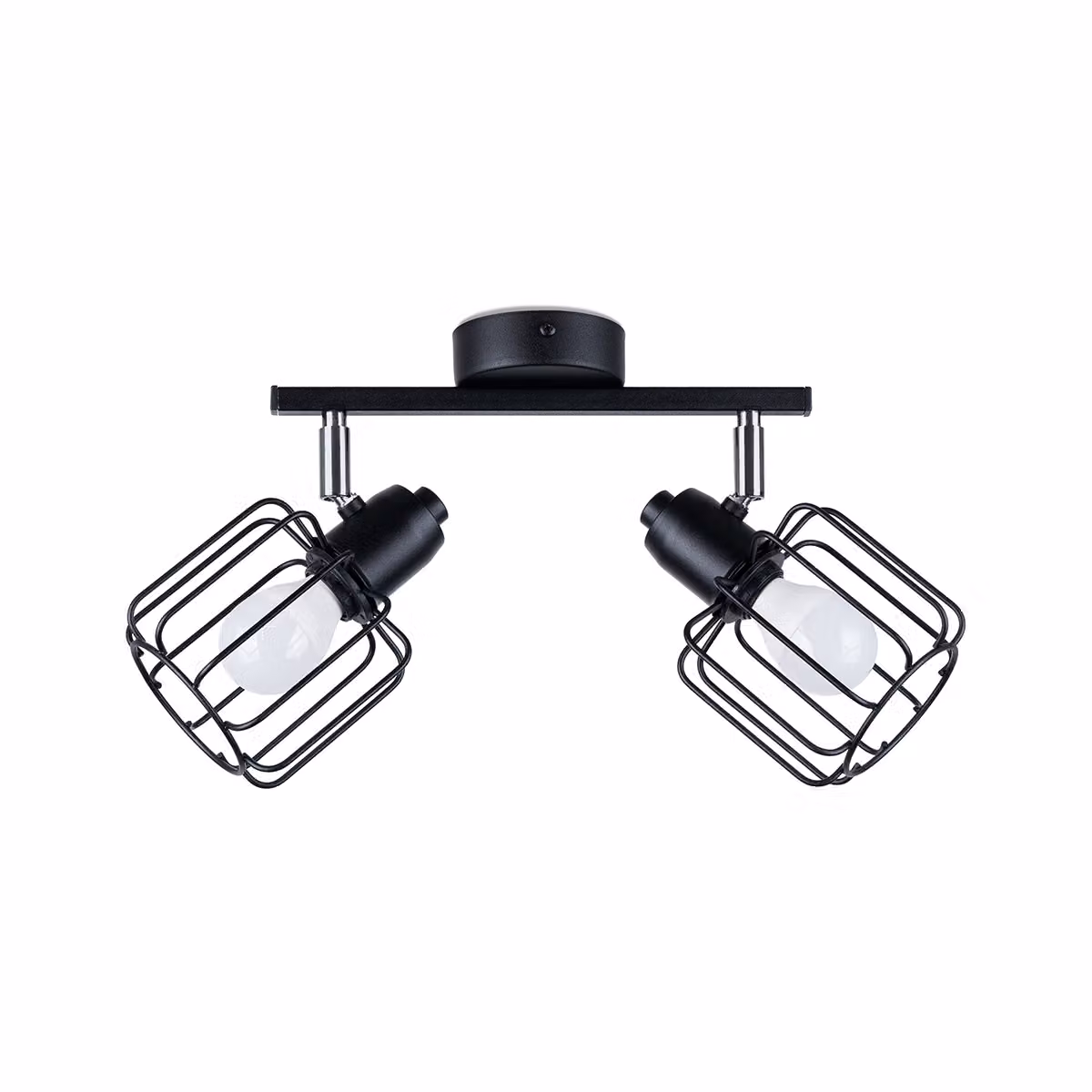 Lampada da soffitto BELUCI 2 nero 2xE14 10W acciaio 19x17x27cm Sollux Lighting
