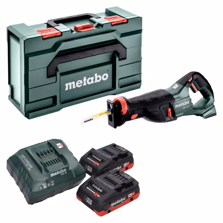 Metabo SSEP 18 LT sega alternativa a batteria 18 V 32 mm + 2x batteria LiHD 4,0 Ah + caricatore + metabox