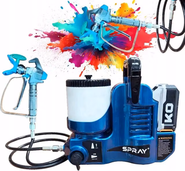 Pistola a spruzzo elettrica a batteria Rosfix Blu per vernice e lacca