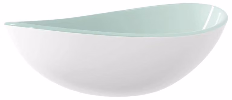 Lavabo elegante in vetro temperato, dimensioni 54,5 x 35 cm