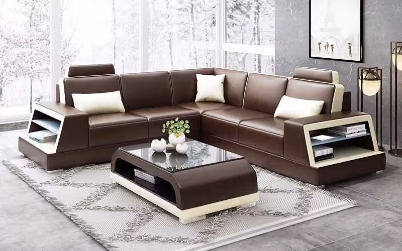 Wohnzimmer Ledersofa Ledercouch Ledersofas Couch Garnituren Sofa Wohnlandschaft