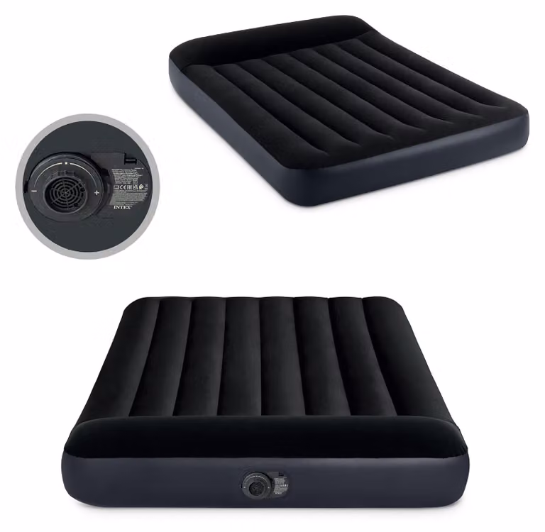 Materasso gonfiabile per lettino in velluto con pompa Intex 64148ND
