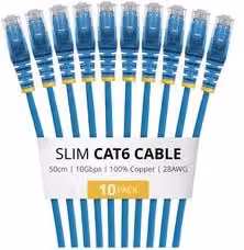 Cavo di rete 6 U/UTP Patch Cable 10 Pack Blue 0,5m N6PAT50CMBLS10PK