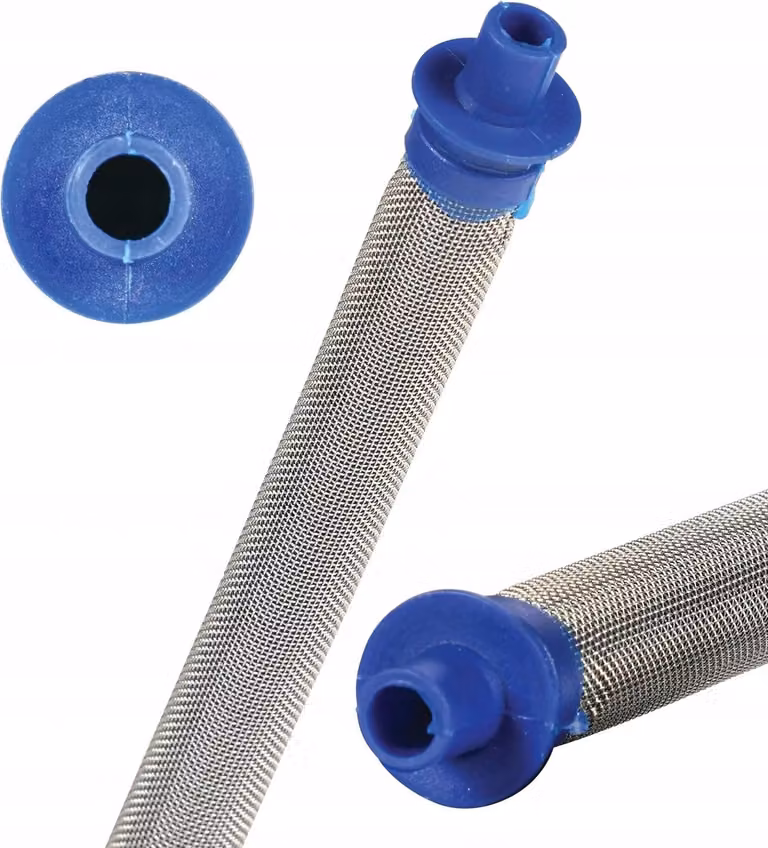 Rosfix Collare SprayGuard Mesh50 – Filtro per Pistole a Spruzzo per Verniciatura | 50 Mesh | Collare in Acciaio Inossidabile e Plastica