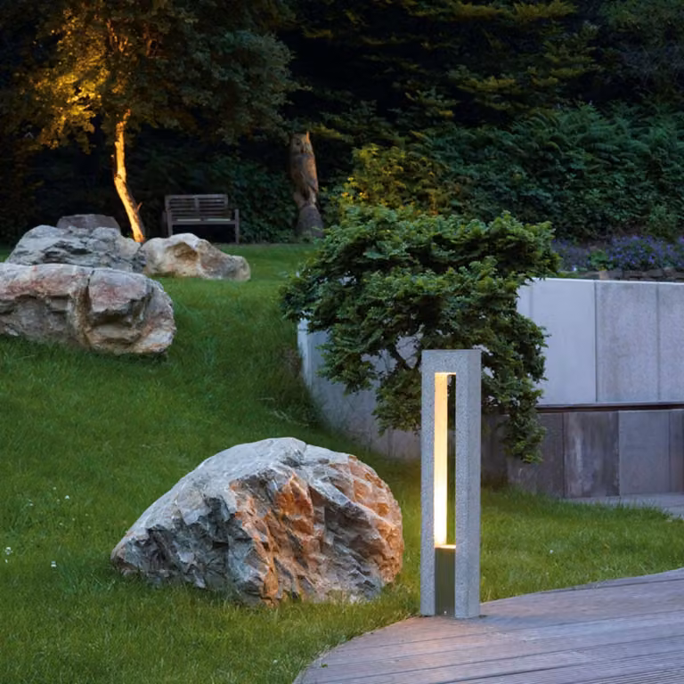 SLV ARROCK ARC GU10 lampada da terra, granito,e pepe, GU10, max. 35W luce esterna