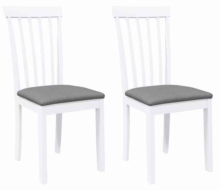 Sedie da pranzo imbottite, set da 2