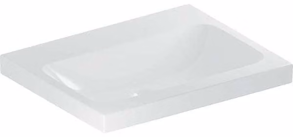 Geberit iCon Light lavabo, 60 cm x 48 cm, sans trou pour robinetterie, sans trop-plein,501834, 501.834.00.8, 501.834.00.8