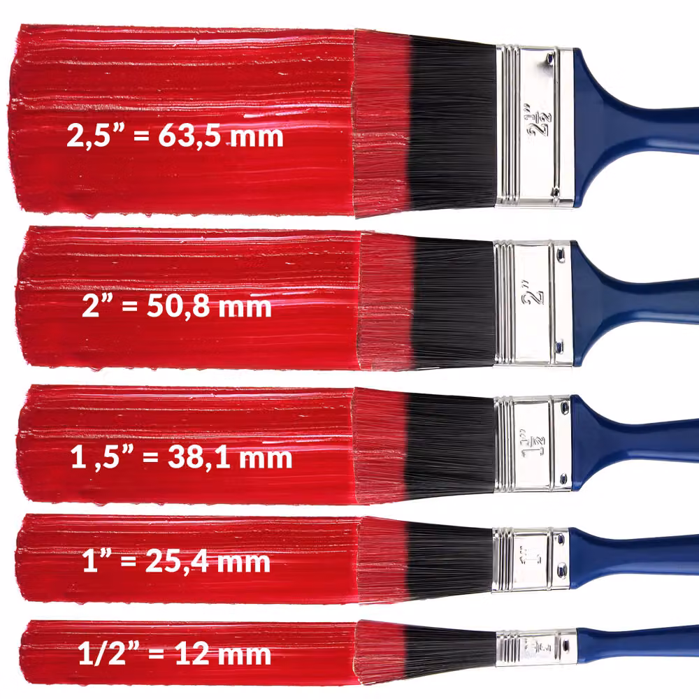 Set di 30 pennelli Deuba multicolore con manico in legno e 5 dimensioni diverse – 2