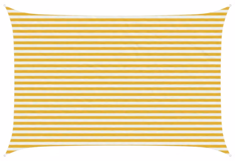 Telo Ombra Giallo e Bianco 3 x 5 m HDPE