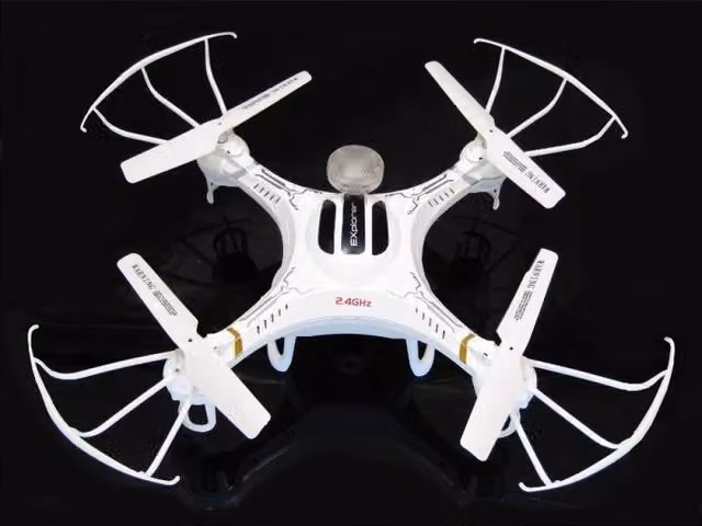 Drone Quadricottero RJX con Videocamera HD ad Alta Risoluzione e Batteria Ricaricabile, Colore Bianco