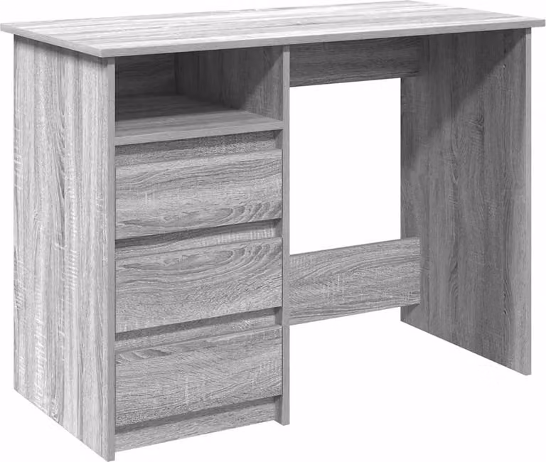 Scrivania Grigio Sonoma 102x50x75 cm in Legno Multistrato