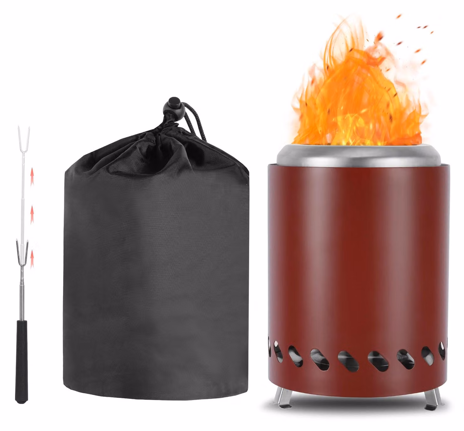 Piccolo barbecue da giardino con sistema di ventilazione per barbecue e cottura