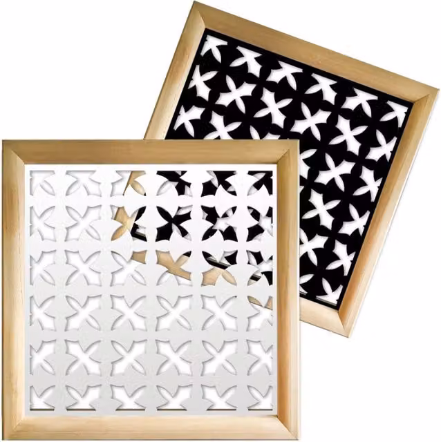 Signorbit Moduli Decorativi Geometrici in Legno e PVC Bianco L/P/H: 98 x 98 x 98 cm
