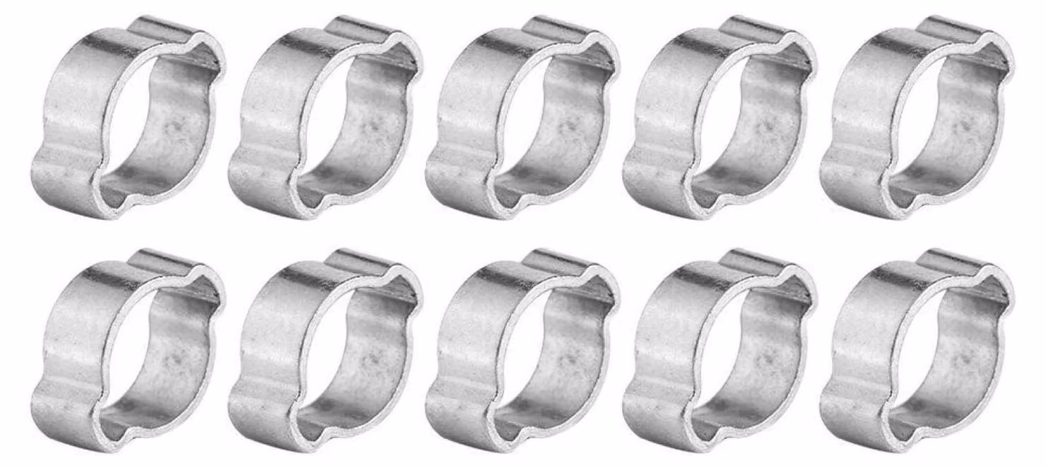 Morsetti per tubi da 5 a 23 mm, confezione da 10 pezzi, in acciaio inossidabile zincato