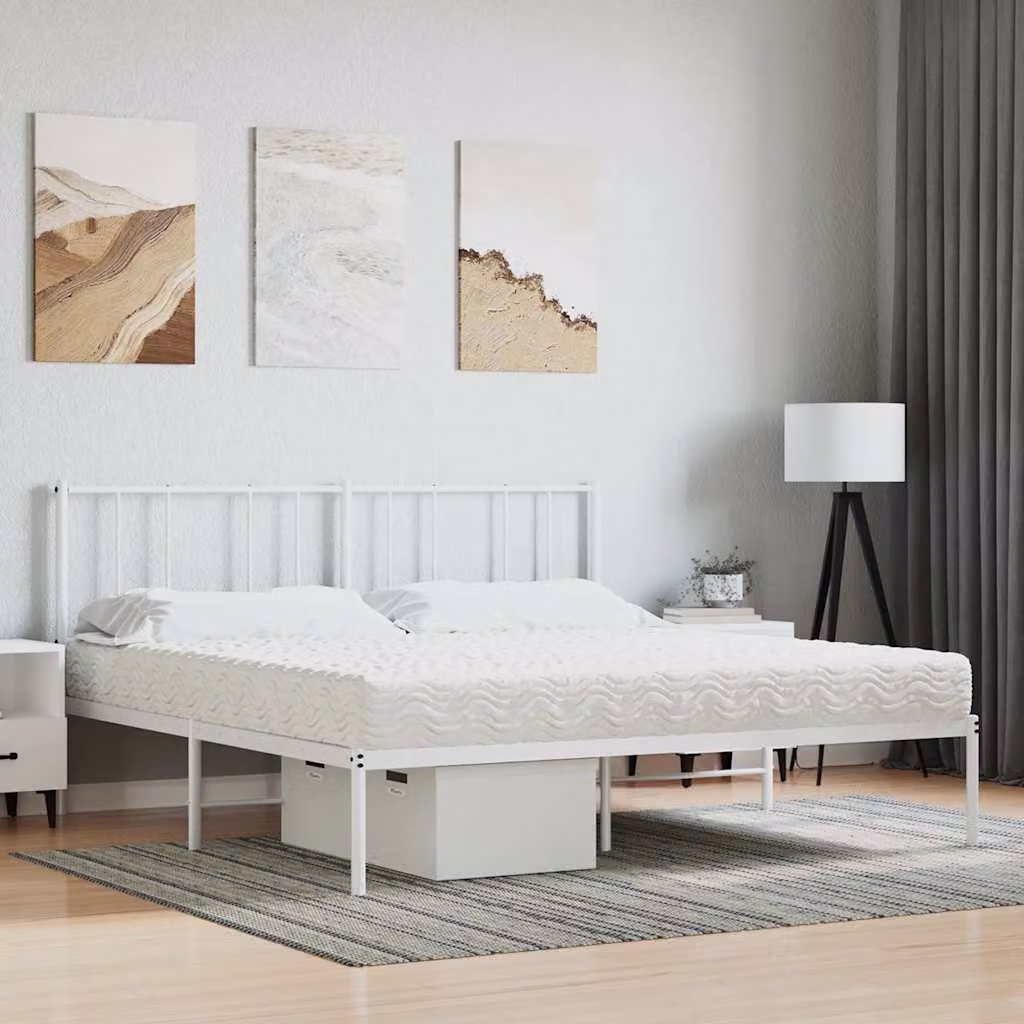 vidaXL Materasso in Schiuma Bianco 180x220 cm Durezza H2 H3