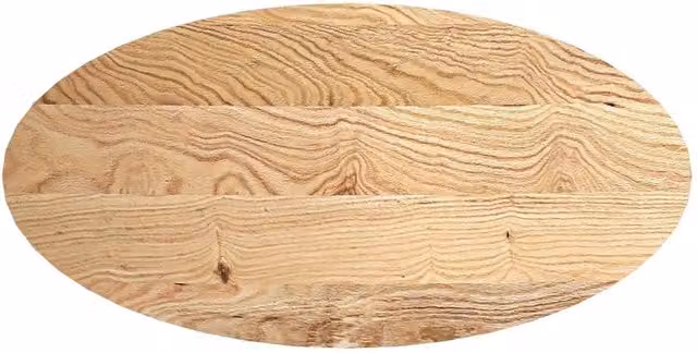Piano per Tavolo | Superficie Tavolo | Piano Scrivania 120x60x4 cm in Rovere Massello Ovale