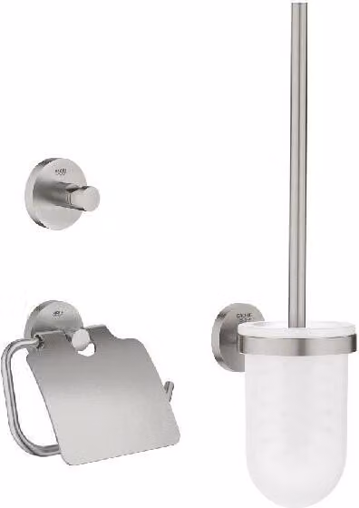 Grohe QuickFix Start - Set di accessori per WC 3 in 1, Supersteel