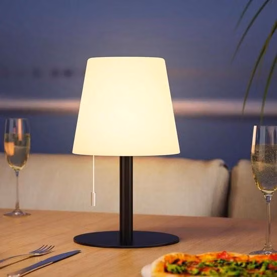 Lampada da tavolo a LED alimentata a batteria, senza fili, luce bianca calda, dimmerabile, 8 colori, cambio colore, lampada da tavolo per esterni, impermeabile IP44, lampada da tavolo a LED ideale, decorazione per casa, giardino, hotel, balcone, [classe e