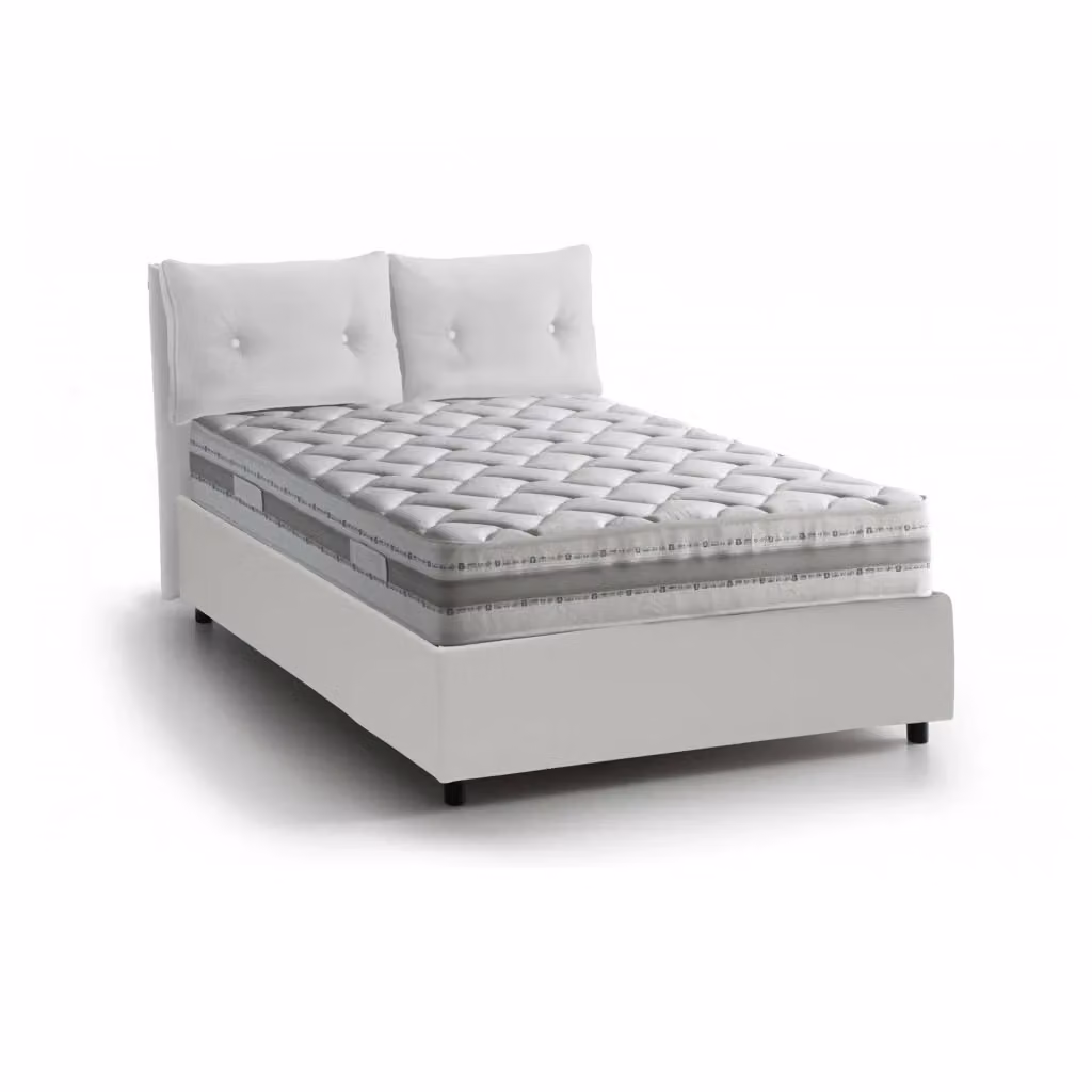 Letto Matrimoniale Andrealo Talamo Italia con Materasso Incluso, Bianco, L/P: 160 x 200 cm – 2
