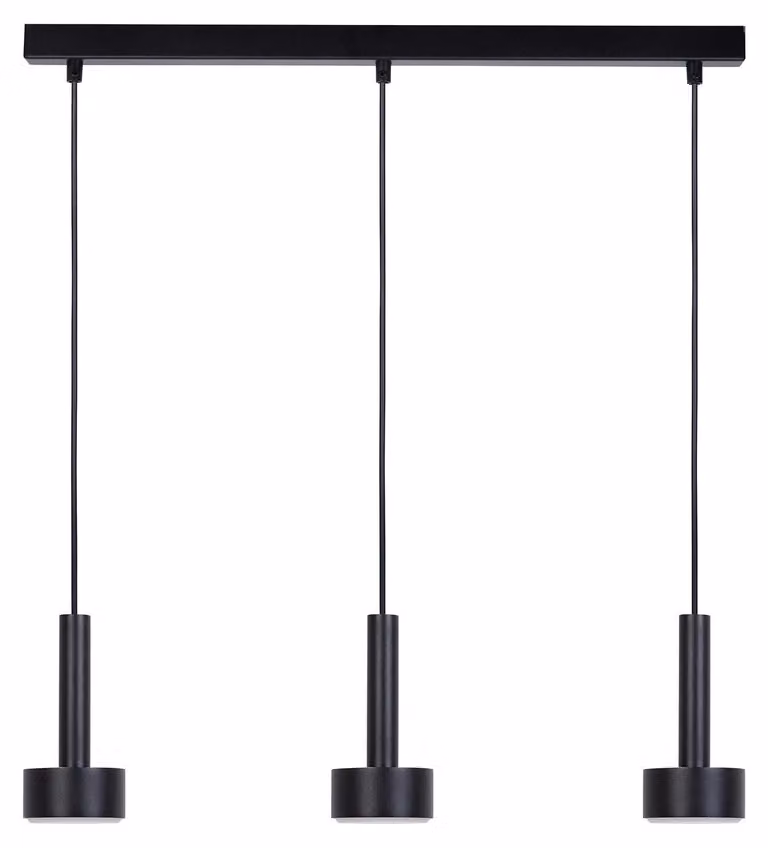 Lampada a sospensione STAMP nera 3xGX53x12W in metallo, dimensioni: 100x60x8 cm, IP20, Sigma Lighting