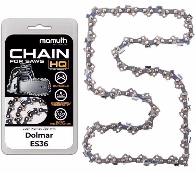 Catena per motosega, lunghezza 30 cm, spessore 1,1 mm, passo 3/8", modello 45 TG, compatibile con Dolmar ES36