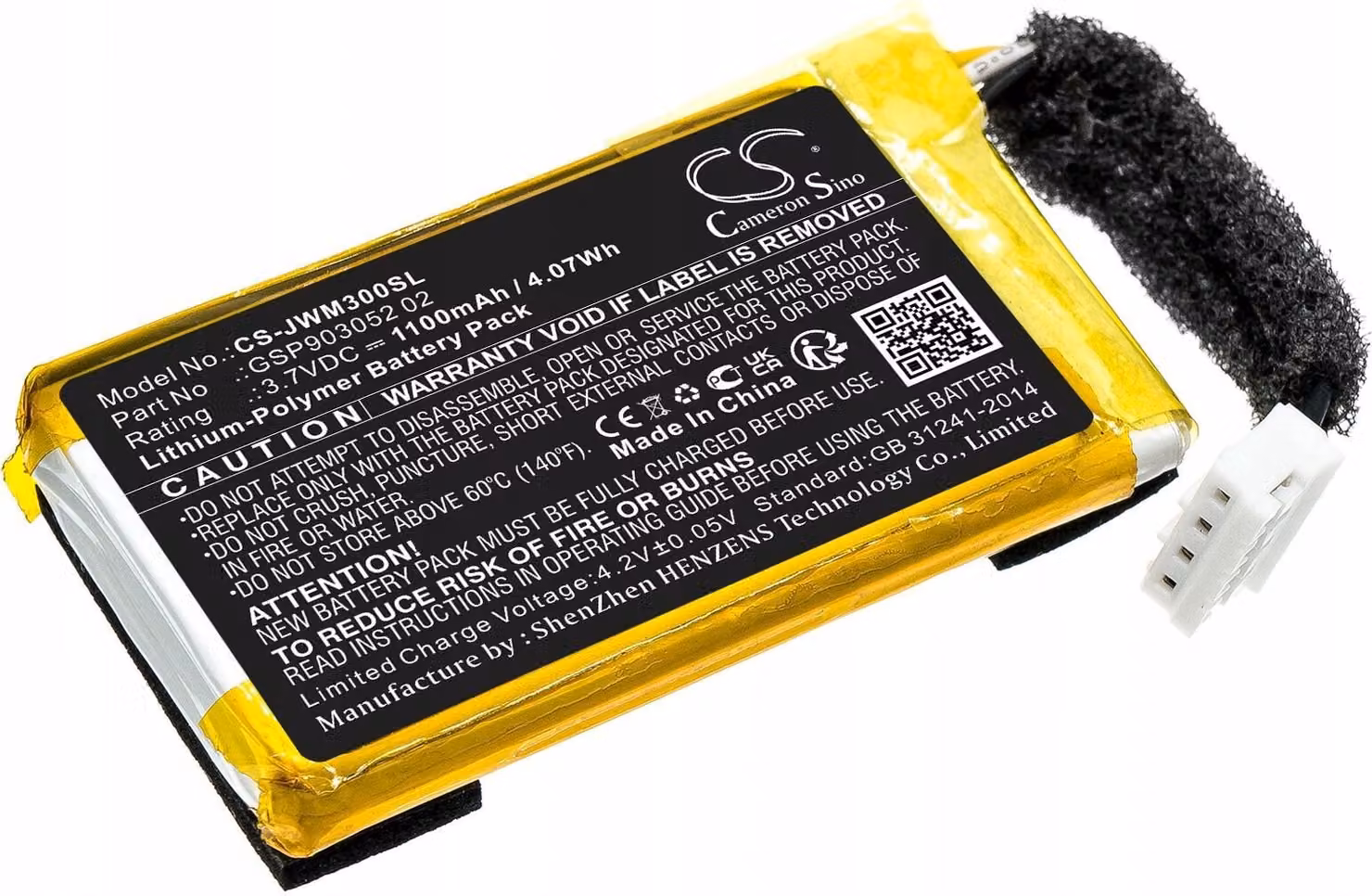 Batteria pro JBL Wind 3, Wind 3S, 1100 mAh, Li-Pol