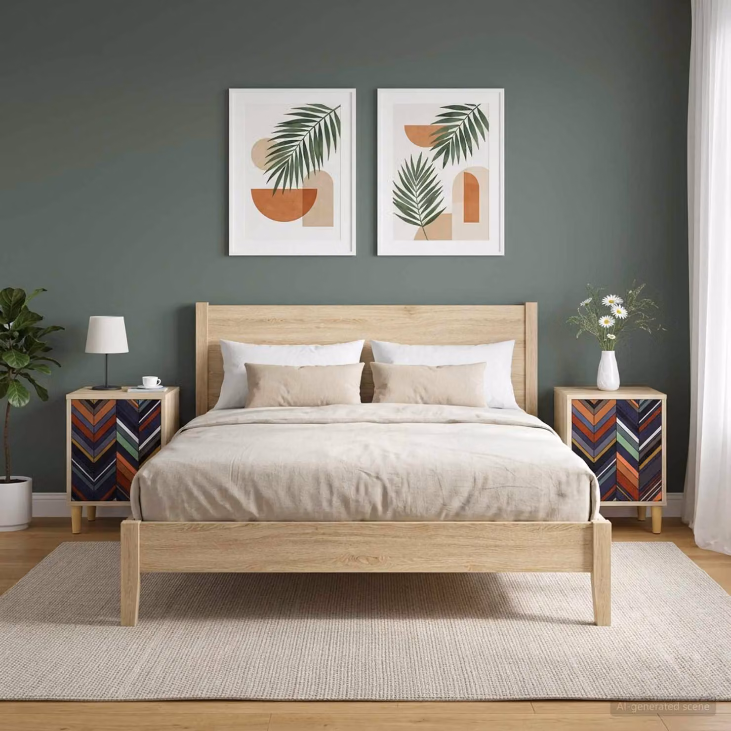 Set di 2 Armadi da Notte vidaXL OMMEN in Rovere Sonoma, L 36 cm x P 33 cm x H 50 cm
