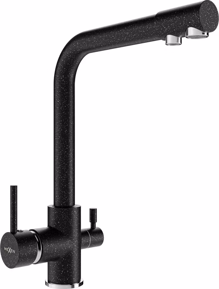 Mexen Duero rubinetto da cucina, nero screziato - 671600-76