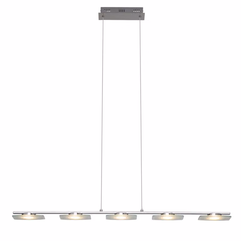 Brillante Arlena LED 5x6,3W PE 5 a sospensione, 5 luci cromo/trasparente G93435/15