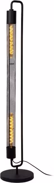 Lampada da terra loft nera in metallo 2xE27 CALIXT Lucide