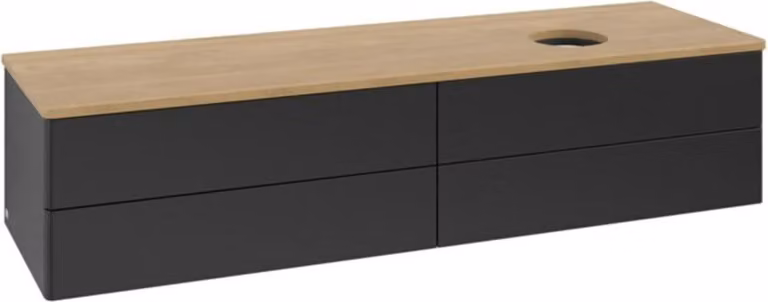 V&B Mobiletto senza struttura frontale - illuminazione Antao 160x50cm, WBP-colore hon. Oa, bla m Lac
