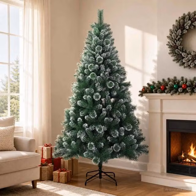 Albero di Natale artificiale 180 cm PVC e Metallo Verde 42056458