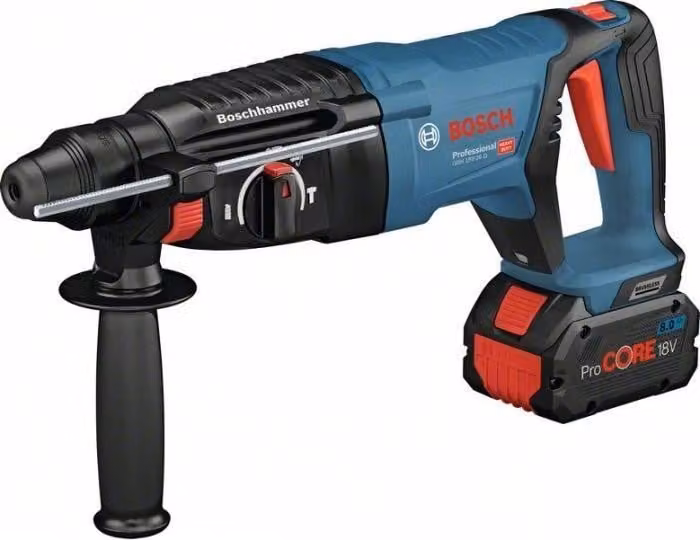 Trapano a percussione a batteria SDS+ Bosch GBH 18V-26 D, 18 V, 2,5 J, motore brushless, in valigetta standard (senza batteria, senza caricabatteria)