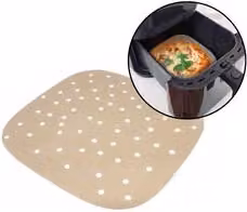 Carta forno beige per friggitrici ad aria H&H, 100 fogli, L: 21,6 cm x P: 21,6 cm