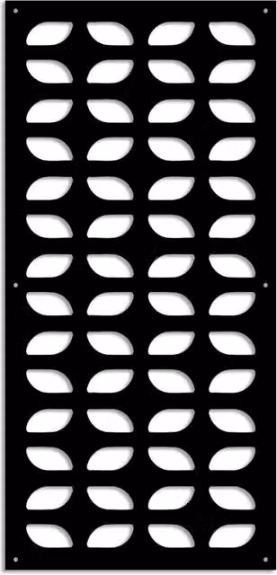 GLOBECROSS - Pannello in PVC traforato - Parasole Colore: nero, Misura: 98x198 cm