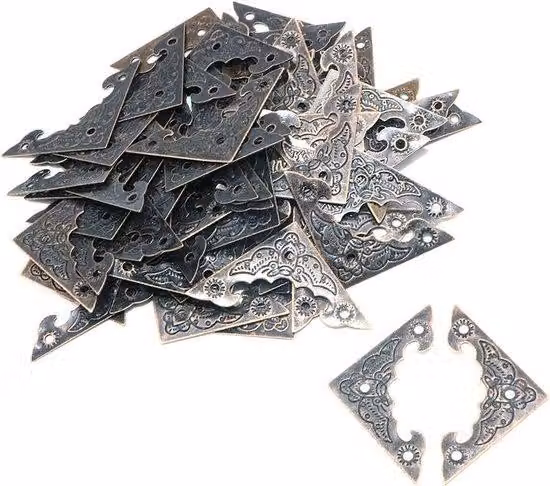 Paraspigoli in bronzo stile antico, 25 mm, in lega, per mobili e tavoli - Set da 50 pezzi