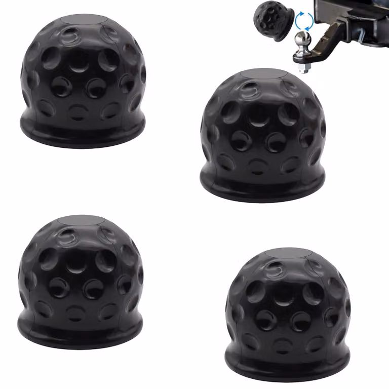4 coperture in gom per gancio di traino, adatte per la sfera del gancio di traino