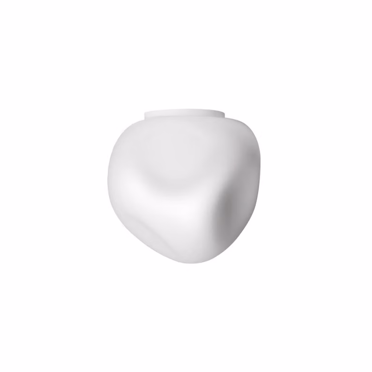 Foscarini Plafoniera di design Hoba Midi, Bianco / Opale, Soggiorno / Sala da pranzo, Vetro, Design, Plafoniera