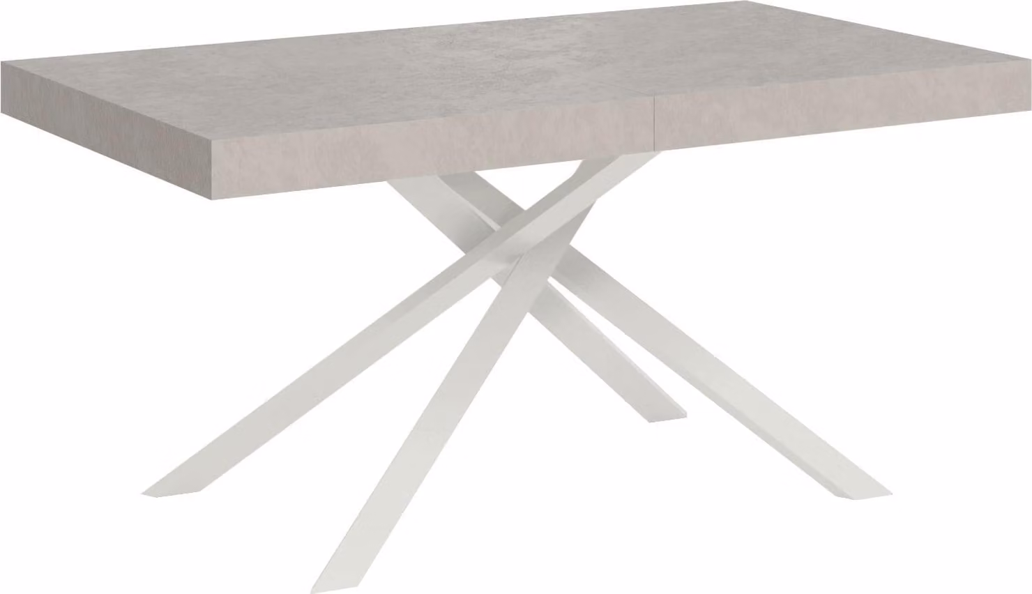 ITYHOME - Tavolo allungabile 160/244x80 cm Karida cashmere gambe antracite