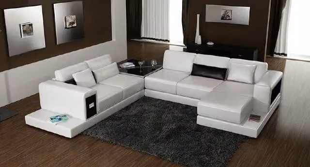 Divano ad angolo, divano, divano letto, soggiorno, imbottitura, pelle, set di mobili, chaise longue, poltrona reclinabile