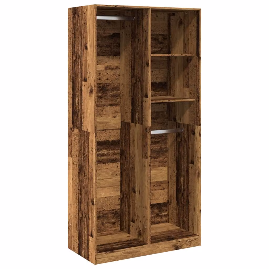 Armadio Legno Antico 100x50x200 cm in Legno Multistrato