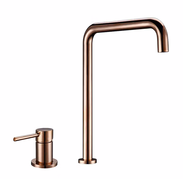 Rubinetto cucina retrò oro rosa ottone moderno RAMOMA LAUFERI