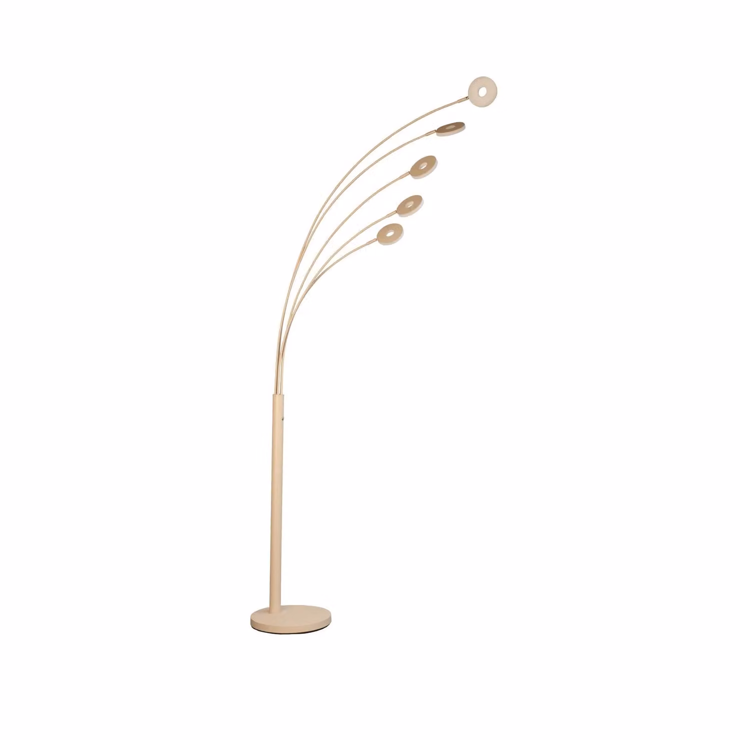 FISCHER & HONSEL Lampada da terra a LED Dent, dimmerabile, Crema / Ambra, Soggiorno / Sala da pranzo, Metallo, Moderno, Lampada LED da terra